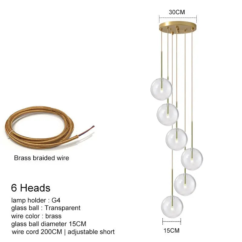 Modern Luxury Glass Ball Chandelier ChandeliersLife®