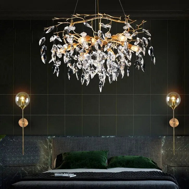 Modern Luxury Gold Crystal Art Decor Hanging Chandelier ChandeliersLife®