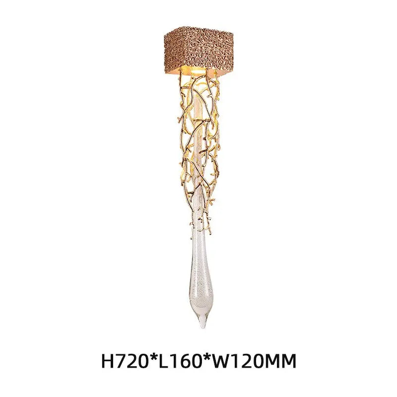 Nordic Transparent Crystal Gold Wall Lamp ChandeliersLife®