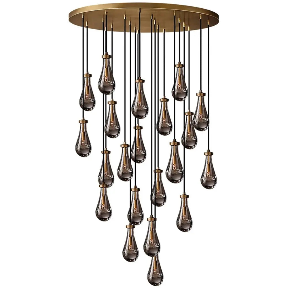 alison berger glassworks _ RAIN ROUND CHANDELIER