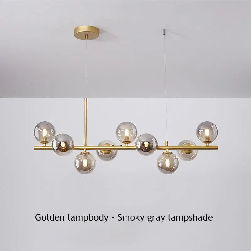 Modern Long Dining Room Chandeliers Glass Ball ChandeliersLife®