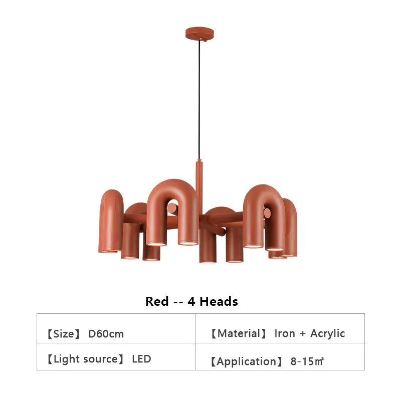 Nordic Creative Macaron U Shape Chandeliers ChandeliersLife®