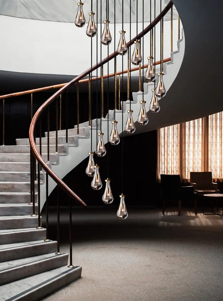alison berger glassworks _ RAIN ROUND CHANDELIER