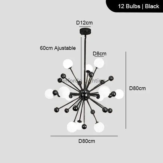 Modern Sputnik Glass Ball Chandelier ChandeliersLife®