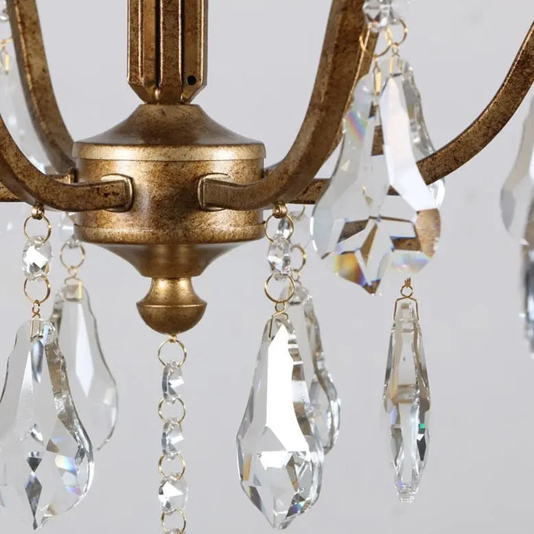 Retro Gold Crystal Chandelier ChandeliersLife®