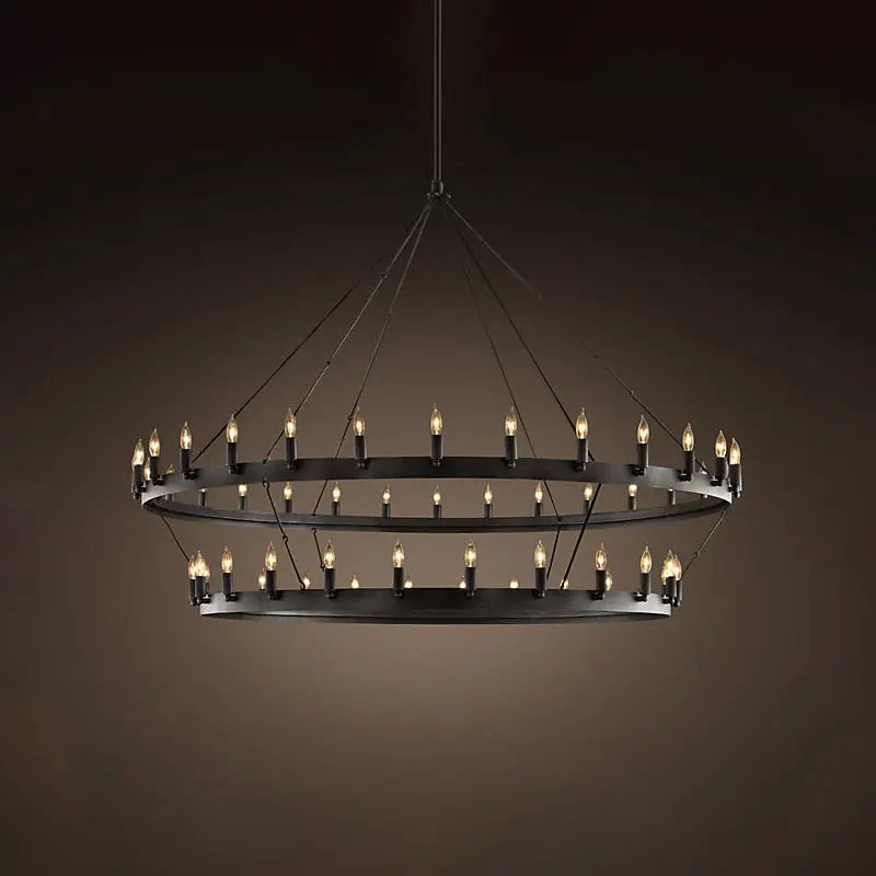 Retro American Candle Chandelier