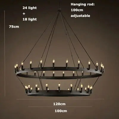Retro American Candle Chandelier ChandeliersLife®