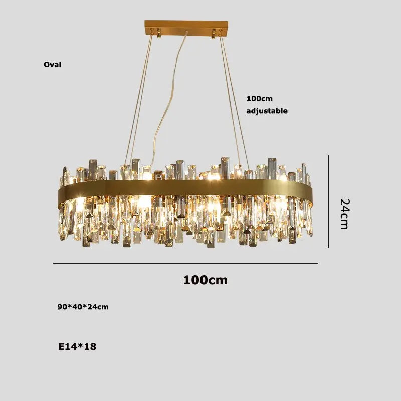 Crystal Oval Designer Chandelier ChandeliersLife®