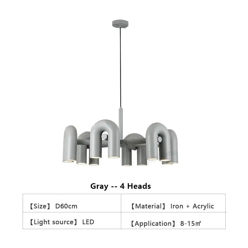 Nordic Creative Macaron U Shape Chandeliers ChandeliersLife®
