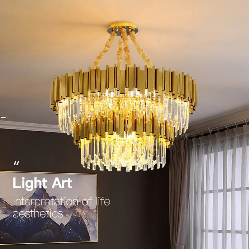 Modern Luxury Gold Crystal Lustre ChandeliersLife®