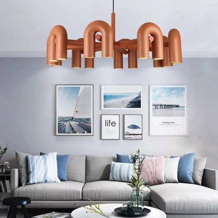 Nordic Creative Macaron U Shape Chandeliers ChandeliersLife®