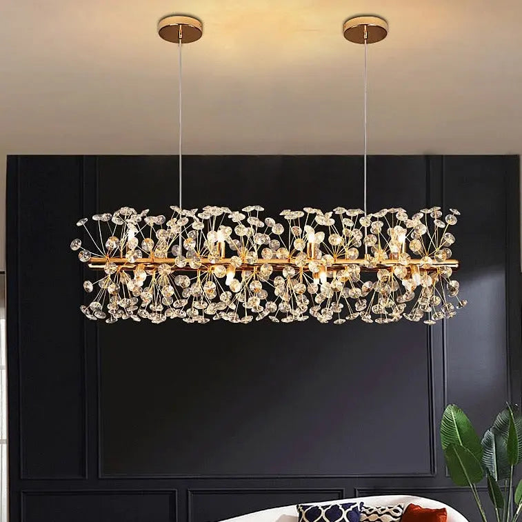 Gold Luxury Crystal Long Chandelier ChandeliersLife®