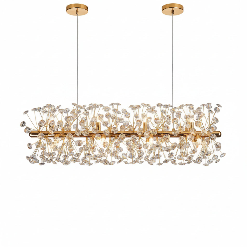 Gold Luxury Crystal Long Chandelier ChandeliersLife®