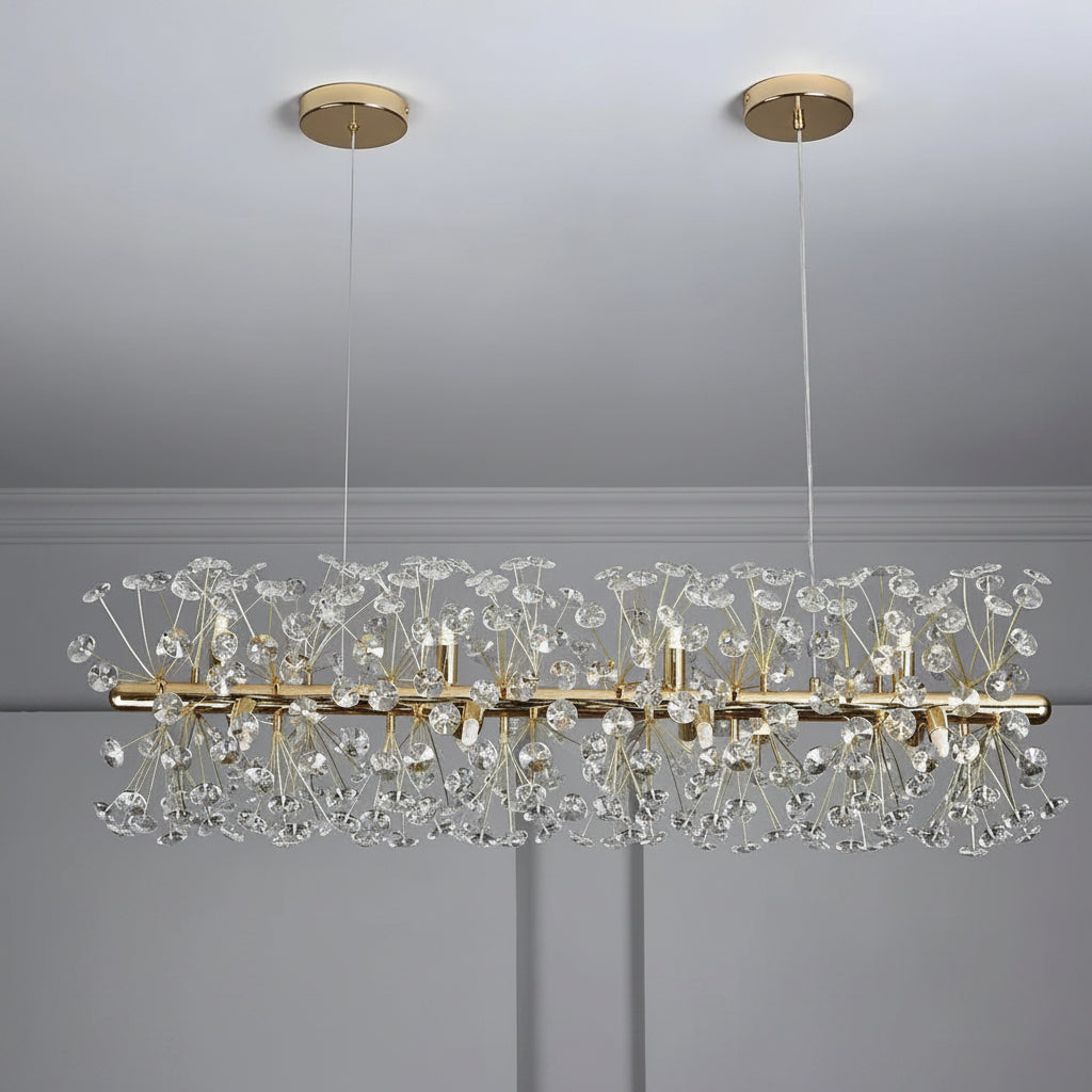 Gold Luxury Crystal Long Chandelier ChandeliersLife®