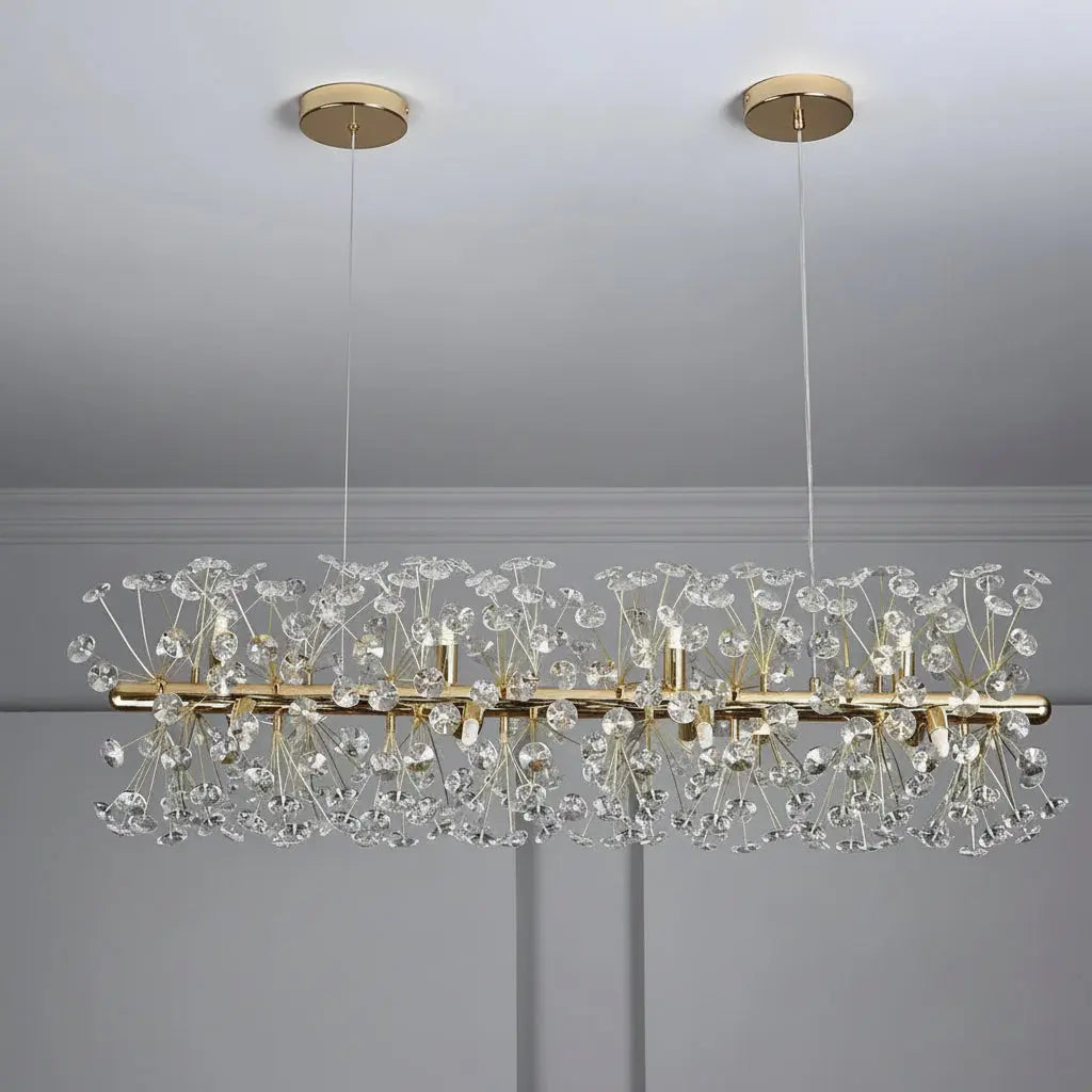 Gold Luxury Crystal Long Chandelier ChandeliersLife®