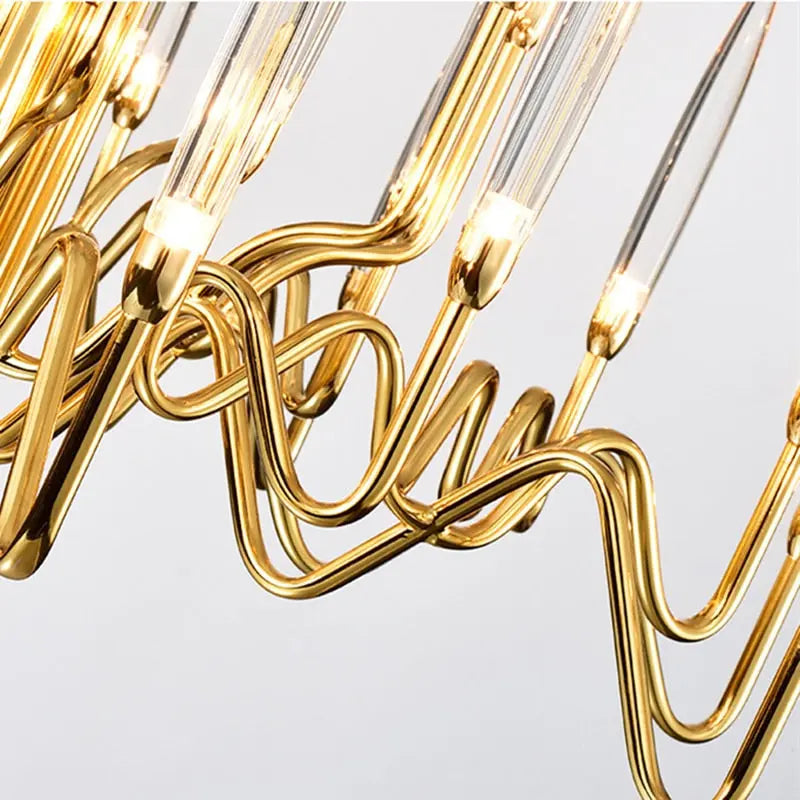 Luxury Nordic Tree Branch Candle Shaped Crystal Chandelier - Silver ChandeliersLife®