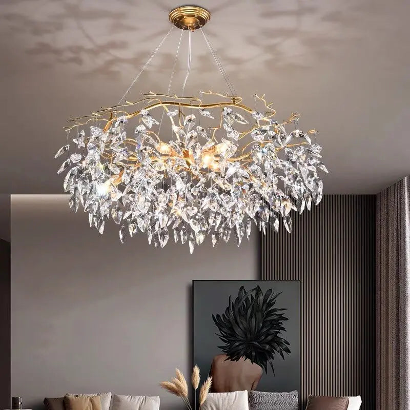 Modern Luxury Gold Crystal Art Decor Hanging Chandelier ChandeliersLife®
