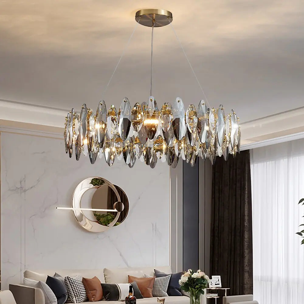 Luxury Modern Hanging Crystal Chandelier