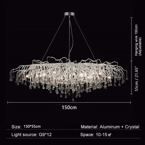Raindrop Chrome Luxury Chandelier ChandeliersLife®