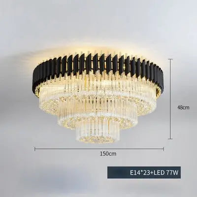 Round Crystal Designer Ceiling Chandelier ChandeliersLife®