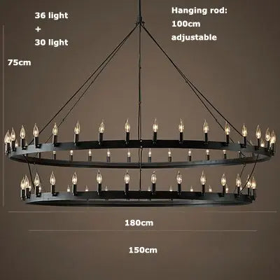 Retro American Candle Chandelier ChandeliersLife®