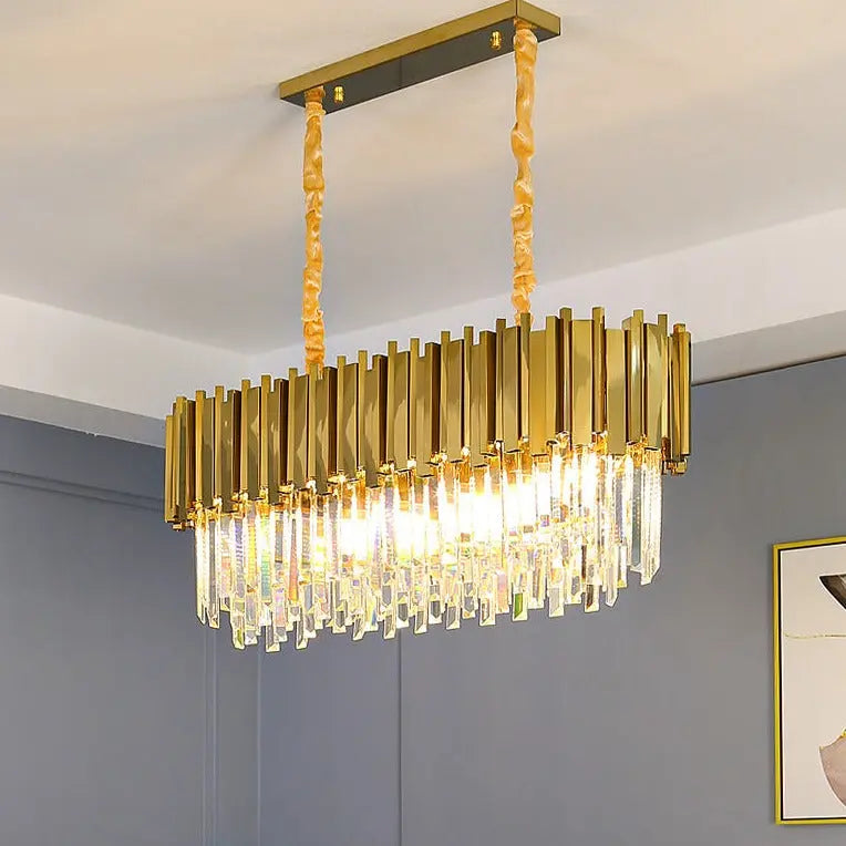 Modern Line Luxury Gold Crystal Lustre ChandeliersLife®