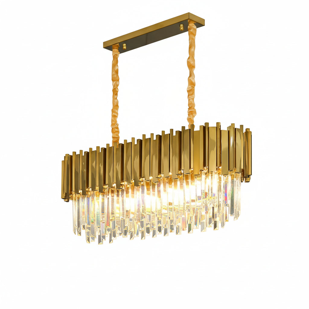 Modern Line Luxury Gold Crystal Lustre ChandeliersLife®