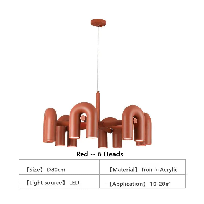 Nordic Creative Macaron U Shape Chandeliers ChandeliersLife®