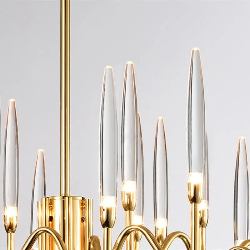 Luxury Nordic Tree Branch Candle Shaped Crystal Chandelier - Silver ChandeliersLife®