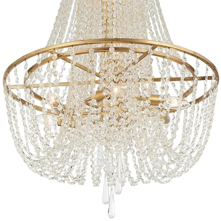 French Hanging Crystal Chandelier