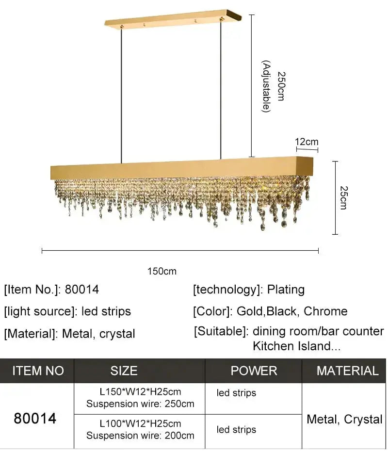 Rectangle Modern Crystal Chandelier ChandeliersLife®