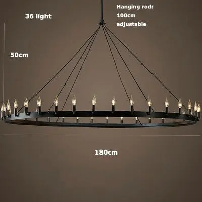 Retro American Round Candle Chandelier ChandeliersLife®