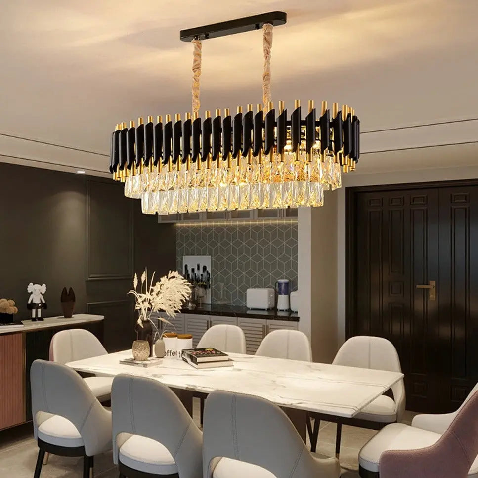 Postmodern Oval Crystal Designer Chandelier ChandeliersLife®