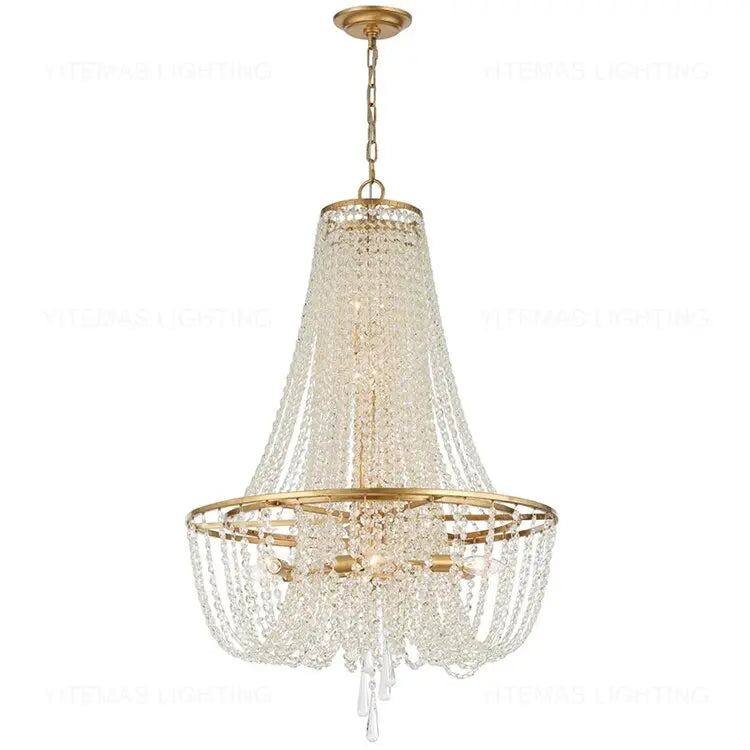 French Hanging Crystal Chandelier