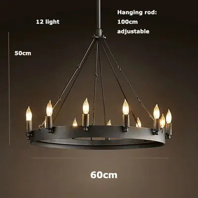 Retro American Round Candle Chandelier ChandeliersLife®