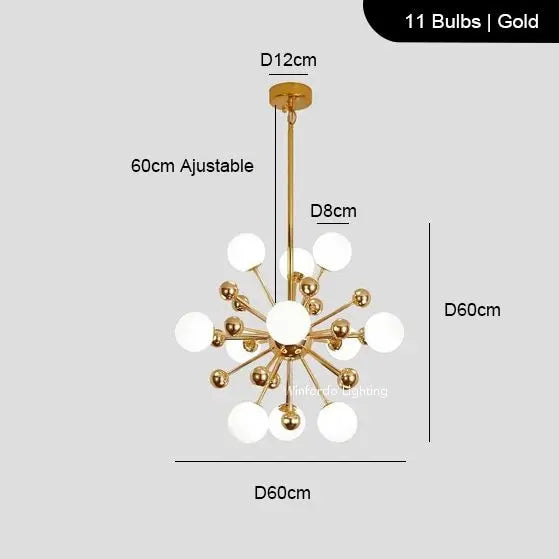 Modern Sputnik Glass Ball Chandelier ChandeliersLife®