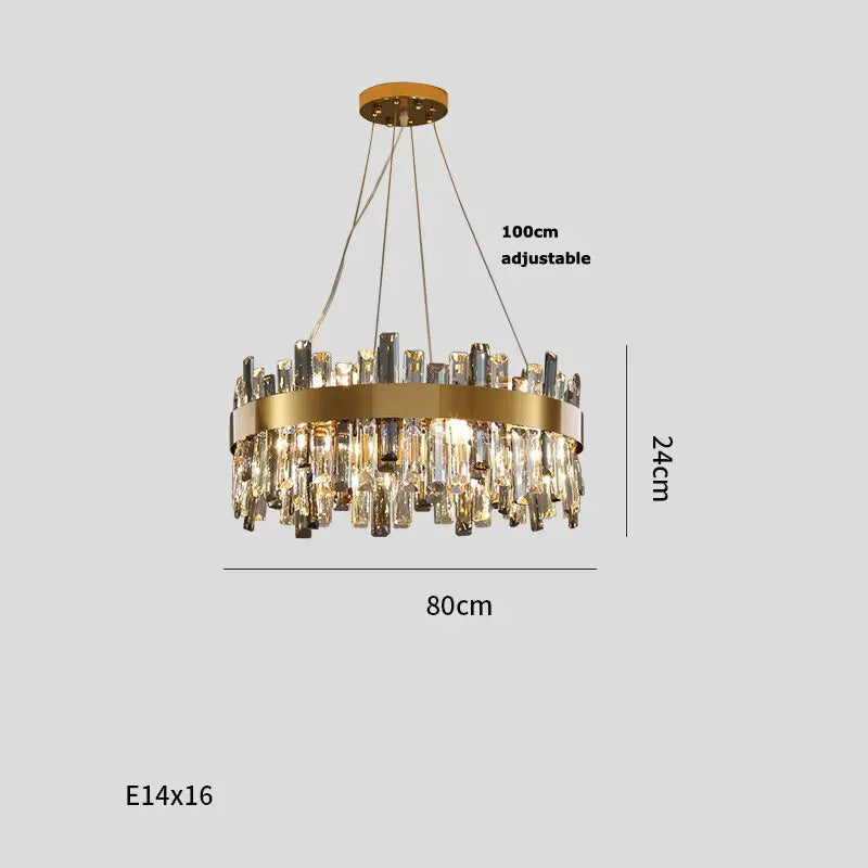 Crystal Round Designer Chandelier ChandeliersLife®