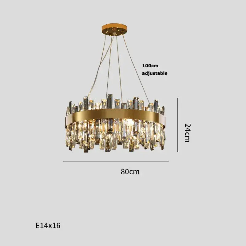 Crystal Round Designer Chandelier ChandeliersLife®