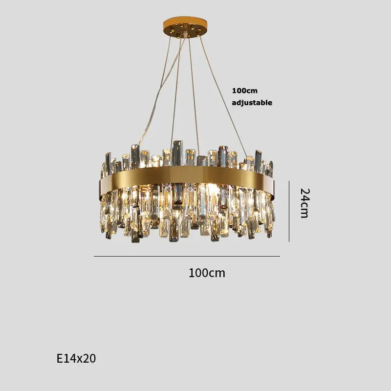 Crystal Round Designer Chandelier ChandeliersLife®