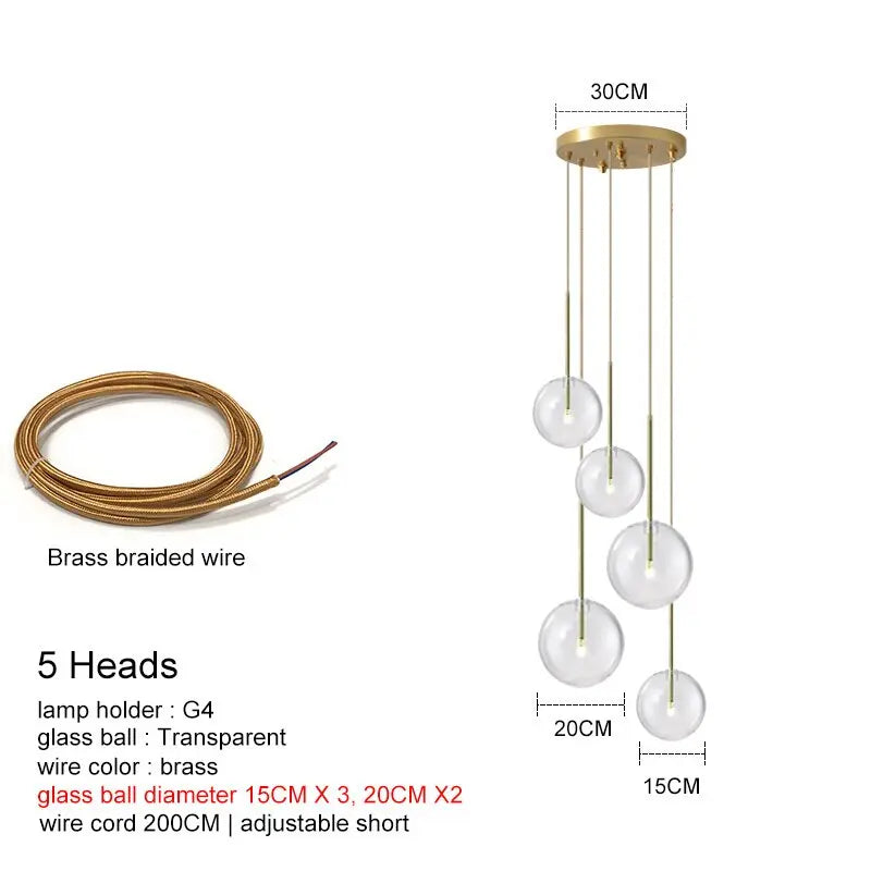 Modern Luxury Glass Ball Chandelier ChandeliersLife®