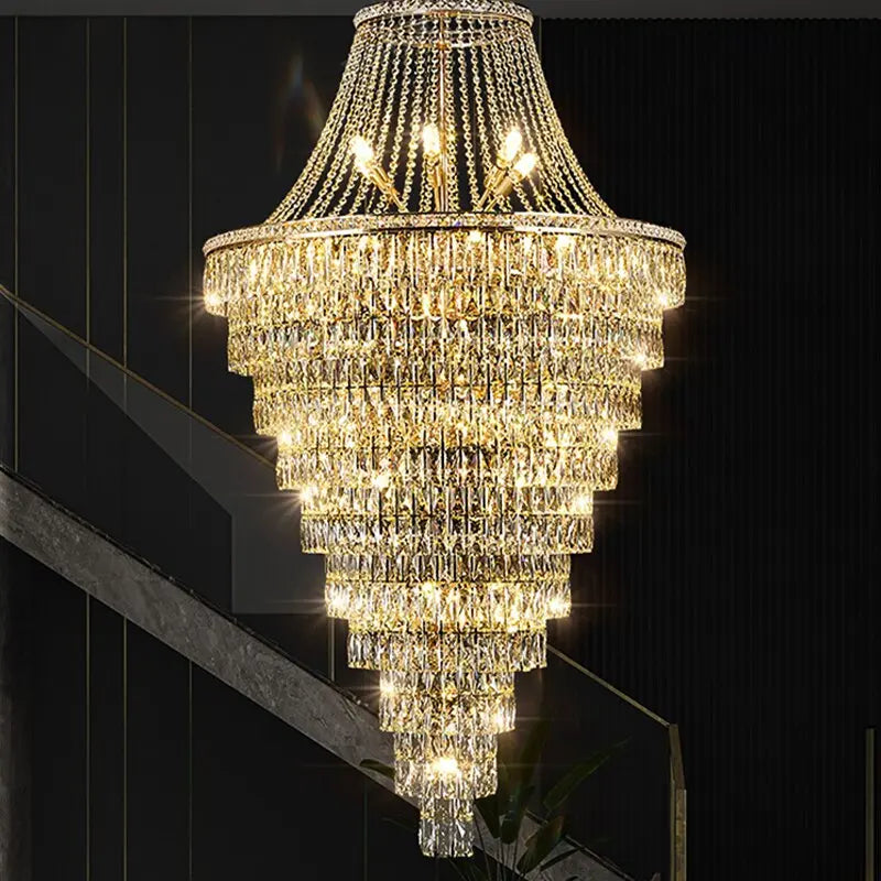 Duplex Villa Crystal Chandelier