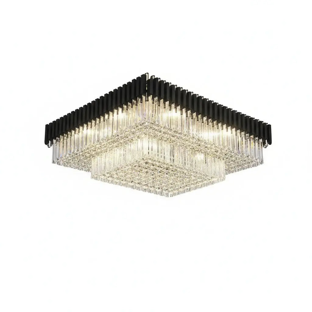 Rectangle Crystal Designer Ceiling Chandelier ChandeliersLife®