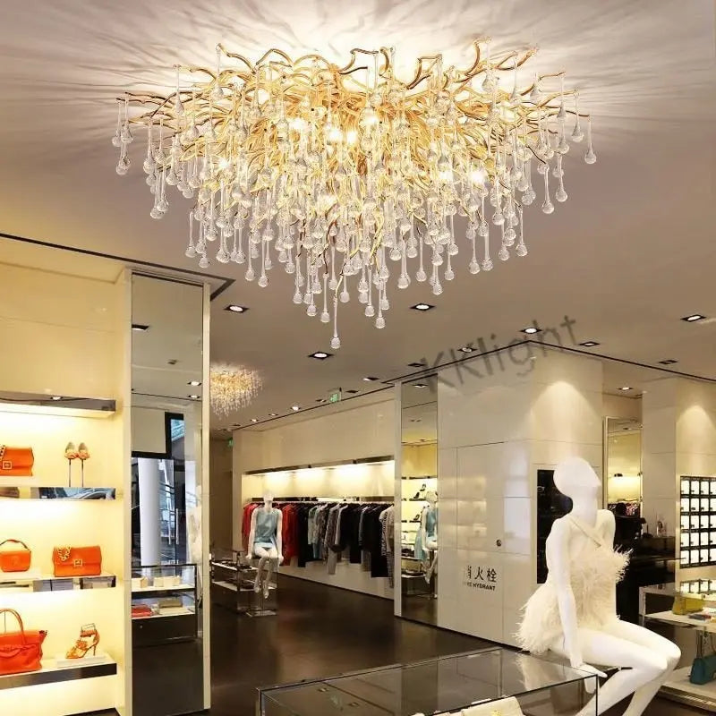 Ceiling Luxury Gold Crystal LED Chandelier ChandeliersLife®