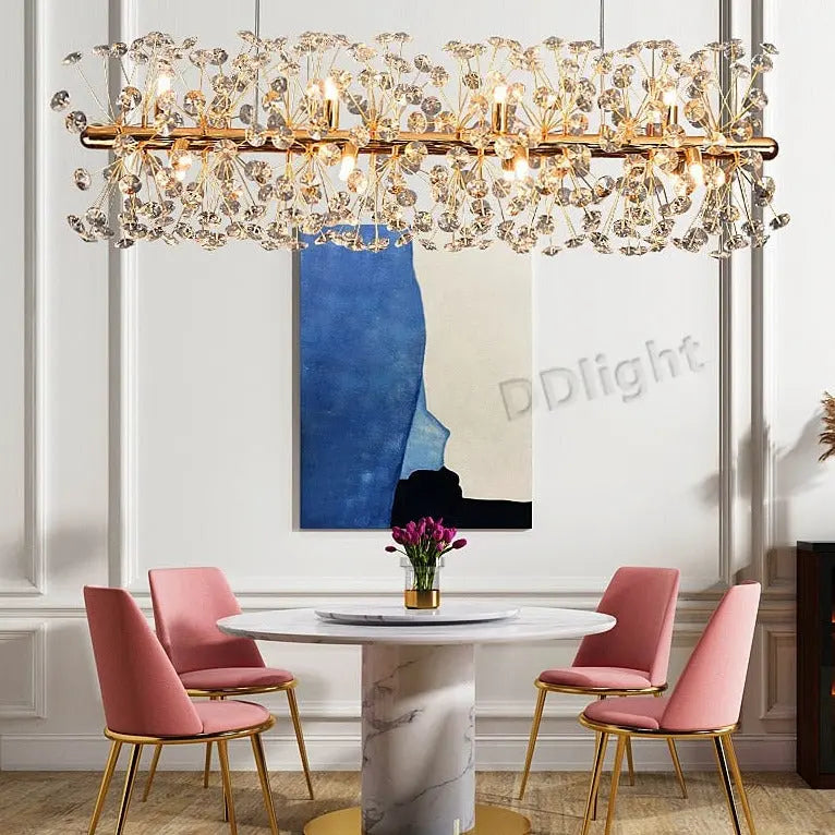 Gold Luxury Crystal Long Chandelier ChandeliersLife®