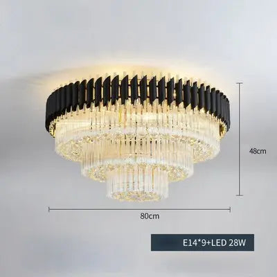 Round Crystal Designer Ceiling Chandelier ChandeliersLife®