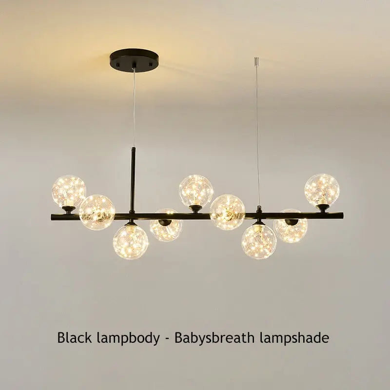 Modern Long Dining Room Chandeliers Glass Ball ChandeliersLife®
