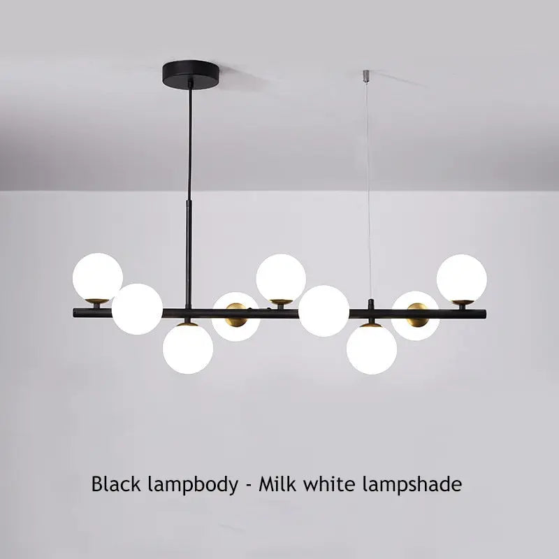 Modern Long Dining Room Chandeliers Glass Ball ChandeliersLife®