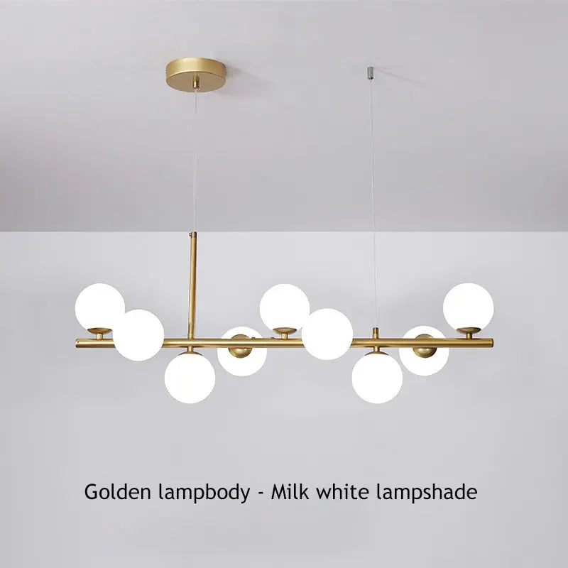 Modern Long Dining Room Chandeliers Glass Ball ChandeliersLife®