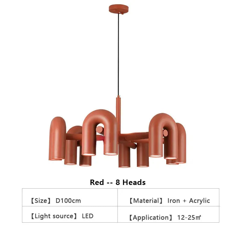 Nordic Creative Macaron U Shape Chandeliers ChandeliersLife®