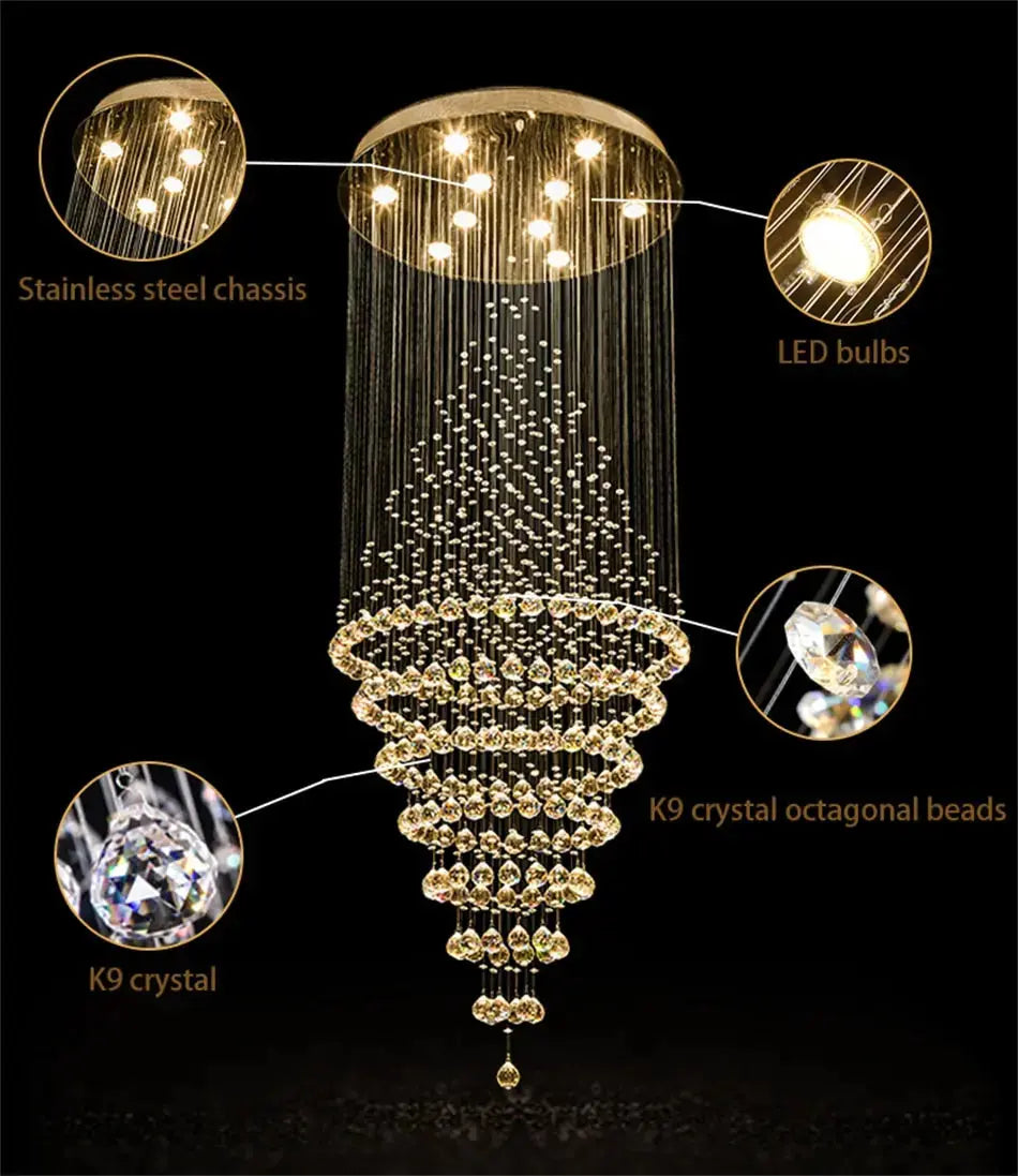 Modern Drop Crystal Chandelier ChandeliersLife®